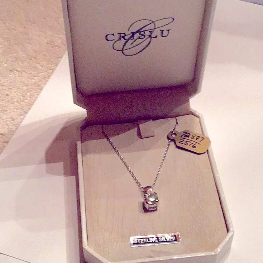 New Crislu Pendant 15 Ct Cz 16Chain 21$